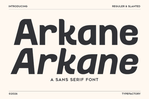 Arkane: A Modern Typeface for Bold, Clean Branding