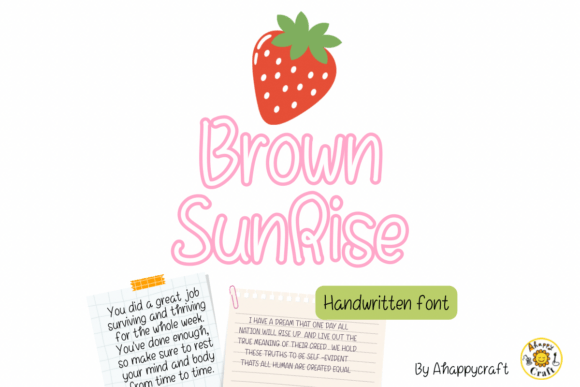 Brown Sunrise: A Handwritten Font for Warm, Friendly Designs