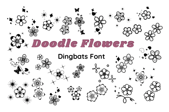 Doodle Flowers: A Creative Font for Whimsical Projects